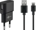 Produktbild: goobay 5W USB-A Ladegerät mit Kabel 1m, schwarz