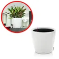 Produktbild: LECHUZA Classico Premium LS 28 Blumentopf Weiß Hochglanz Ø28cm Komplettset 7L