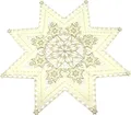 Produktbild: Sterne Weihnachten Deckchen Advent 85 cm ecru gold bestickt Untersetzer Mitteldecke