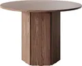 Produktbild: Selsey Esstisch Esszimmertisch Tisch Rund Durchmesser 104 cm Küchentisch Hexa Wisconsin Walnuss