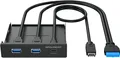Produktbild: GRAUGEAR Multi Frontblende 3-Port USB-HUB, 1x USB-C,2x USB-A retail