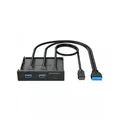 Produktbild: GRAUGEAR PC-Gehäuse G-MP01, USB HUB Multi Frontblende USB 3.2 Gen2 Type C, 3,5