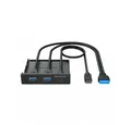 Produktbild: GRAUGEAR PC-Gehäuse G-MP01, USB HUB Multi Frontblende USB 3.2 Gen2 Type C, 3,5