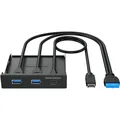Produktbild: GRAUGEAR USB HUB Multi Frontblende USB 3.2 Gen2 USB-C Front Panel 3,g