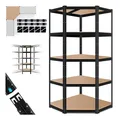 Produktbild: MASKO Eckregal Lagerregal Schwerlastregal, Kellerregal, 180x75x40cm , bis 875 kg, 5 verstellbare Ablagen, MDF-Platten Regal aus Metall, Steckregal, Werkstattregal, Keller, Garage