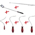 Produktbild: KS Tools Flexibler und Teleskop-Magnethalter und Inspektionsspiegel-Satz, 6-tlg (550.1090)