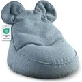 Produktbild: Kinder Sitzsack „MIKI“ mit Ohren - Bequem, Montessori Sitzkissen für Kinderzimmer (Blau, 68/68/50 mit Ohren) - Blau