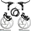 Produktbild: Fahrradbremsen Kit 160mm Alu Vorder Hinterrad Werkzeuglos