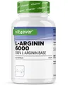 Produktbild: L-Arginin 6000  - 365 Kapseln - Vegan - Premium Aminosäure