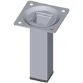 Produktbild: Element System Möbelfuß eckig – Vierkant-Metallfuß, ideal als Tischbein für die Gestaltung individueller Möbelstücke – 25 x 25 mm, Länge 100 mm, Chrom