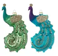 Produktbild: MAGIC by Inge Christbaumschmuck, Christbaumschmuck Glas Pfau Vögel 15cm türkis / grün, 2er Set