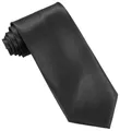 Produktbild: Krawatte schwarz aus Satin Schlips Halsbinde Silvester Fasching Karneval