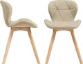 Produktbild: Esszimmerstuhl 'Älmhult' 2-er Set 78x47x52 cm Kunstleder Beige