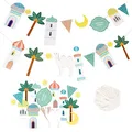 Produktbild: Papierdrachen 10m Girlande als Dekoration für Ramadan - Pastell - Deko zum Basteln für Jungen, Mädchen & Erwachsene - wunderschöne dekorative Gestaltung zu Ramadan - Set 3