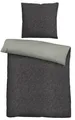 Produktbild: Biberna Melange- Flanell Bettwäsche 'Uni' 135 x 200 cm Titanium - 0840500020001