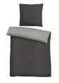 Produktbild: Biberna Cami Melange-Flanell Bettwäsche 135x200 cm titanium