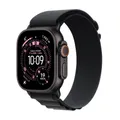 Produktbild: Apple Watch Ultra 3 Titanium Cellular 49mm Schwarz (Alpine Loop schwarz) Small (MF0Q4QF/A)