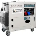Produktbild: Könner & Söhnen Stromerzeuger KS 9200HDES-1/3 ATSR, 7,50 in kW, (18PS 4-Takt Dieselmotor, E-Start, Vorwärmer, 1-tlg., LED-Anzeige, Kupfer, Lärmarm, 7500/6400 Watt), 1x16A (400V)/ 1x32A (230V), für privaten und gewerblichen Gebrauch