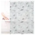 Produktbild: relaxdays Duschrollo mit Blätter Desig Breite 120 cm, 120x240cm schwarz|weiß 120 cm x 240 cm