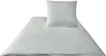 Produktbild: JOOP! Mako-Satin Cornflower Bettwäsche-Garnitur 402000 Farbe 19 silber, 70x90 200x200cm