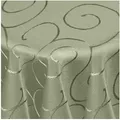 Produktbild: DecoHomeTextil Heimtextilmanufaktur Tischdecke Kringel Circle Tafeldecke Ornamente Damast Tischdecke grün Rund 160 cm