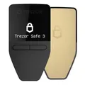 Produktbild: Trezor Safe 3 - Passphrase und Krypto Hardware Wallet mit Secure Element-Schutz – Kaufen,Speichern,Verwalten Sie Digitale Assets Einfach und Sicher (Solar Gold)