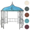 Produktbild: Pergola Almeria, Rundpavillon Garten Pavillon, stabiles Stahl-Gestell Ø 3m ~ türkis