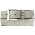 Produktbild: BELTINGER Ledergürtel Gürtel aus weichem Vollrindleder Used-Look 4 cm - Ledergürtel für Herr (1-St) weiches Leder, Gürtelschnalle in Altsilber, Vintage grau|silberfarben 90 cm (Gesamtlänge 105 cm)
