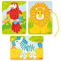 Produktbild: Fädelspiel Papagei, Löwe, Zebra goki