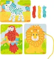 Produktbild: Fädelspiel Papagei, Löwe, Zebra, 