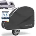Produktbild: Tarpofix® Deichselabdeckung Wohnwagen | Anhänger Deichselhaube mit Doppel-Klickverschluss | Anhängerkupplung Abdeckung Wasserdicht | Universal Abdeckung Anhängerdeichsel | Deichselschutzhaube PKW