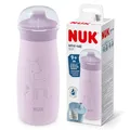 Produktbild: NUK Mini-Me Sip für Kleinkinder | ab 9 Monate | 300 ml | Edelstahl-Wasserflasche für Kleinkinder | auslaufsichere stabile Trinköffnung | bruchsicher | lila Reh