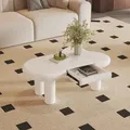 Produktbild: Couchtisch In Wolkenform Mit Led 16 Farben Und 1 Schublade, Modern, Aus Mdf, Weiß