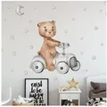 Produktbild: WANDKIND Wandtattoo Bär im Rennauto V268 (Auto), selbstklebend 100 cm x 100 cm