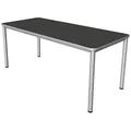 Produktbild: Kerkmann Prime Schreibtisch anthrazit rechteckig, 4-Fuß-Gestell silber 180,0 x 80,0 cm