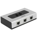 Produktbild: Delock Umschalter RJ45 10/100/1000 Mb/s 2 Port manuell Hub-Schnittstellen