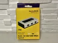 Produktbild: Delock Umschalter RJ45 10/100/1000 Mb/s 2 Port manuell Hub-Schnittstellen