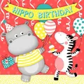 Produktbild: Braun & Company Servietten Motiv Hippo Birthday 33x33cm 20Stk. Tischservietten