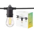 Produktbild: Hombli Lichterkette mit 10 Glühbirnen, warmweißes Licht dimmbar für Garten, steuerbar per App, Sprachassistent, 2700K, wasserdicht, 5 m