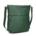 Produktbild: Zwei Damen Handtasche Mademoiselle.M M140 Umhängetasche 12 Liter klassische Crossbody Bag aus weichem Kunstleder, DIN-A4 passend, große Tasche für die Arbeit, Büro oder Uni (moos)