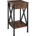 Produktbild: TecTake GmbH Beistelltisch Dayton 35x35x70,5cm - Industrial Holz dunkel, rustikal 404451