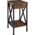 Produktbild: tectake Beistelltisch, Rost, Holzwerkstoff, Beton Optik, 35x70.5x35 cm, Wohnzimmer, Wohnzimmertische, Beistelltische