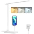 Produktbild: Schreibtischlampe LED Tischlampe Dimmbar Nachttischlampe 800LM 3 Farben und 5...