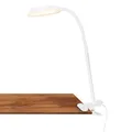 Produktbild: BRILONER - Schreibtischlampe mit Kabelschalter, warmweiße Lichtfarbe, schwenkbar, Leselampe, Klemmlampe, Klemmleuchte, Nachttischlampe, Leselicht Kinder, Bürolampe, Bettlampe, 26x10,5x37 cm, Weiß