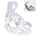 Produktbild: Airtracks Snowboardbindung Master W Pro Fastec™ System Snowboard Bindung Größen S M L (L - weiß (41-44))