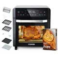 Produktbild: COSORI Heißluftfritteuse 12L, 11 Mutifunktionen, Dörren, Gären Funktion, Duale Heizung, Sichtfenster, Airfryer XXL, Heißluftofen, Minibackofen, Rezeptbuch, 7 Zubehör, 220℃