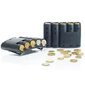 Produktbild: Priot Eurenki Münzsortierer-Münzhalter mit Gürtelclip - Praktischer Münzbox, Coin Holder für Euro-Münzen, kompakt 133×8×39 mm (1 Stück)