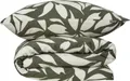 Produktbild: SCHIESSER Bettwäscheset Leaf | Feinbiber | 2-teilig | Floralprint | 100 % Baumwolle | ®  Green  | Reißverschluss | 135x200cm + 80x80cm | Grün