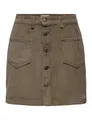 Produktbild: ONLY Mini Cord Rock Kurzer High Waist Skirt mit Knopfleiste und Fronttaschen ONLAMAZING, Farben:Dunkelbraun,Größe Damen:M