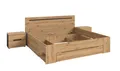 Produktbild: xonox.home Schlafzimmer-Set Canu, (3tlg. Set inkl. Nachtkommoden, Bett 180X200), Basalt grau Nachbildung Melamin beschichtet modern 284x87x205 cm